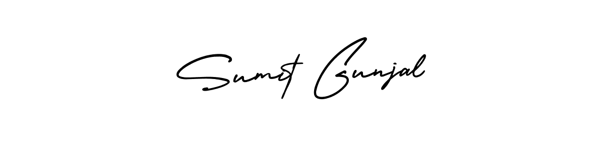 Make a beautiful signature design for name Sumit Gunjal. With this signature (AmerikaSignatureDemo-Regular) style, you can create a handwritten signature for free. Sumit Gunjal signature style 3 images and pictures png