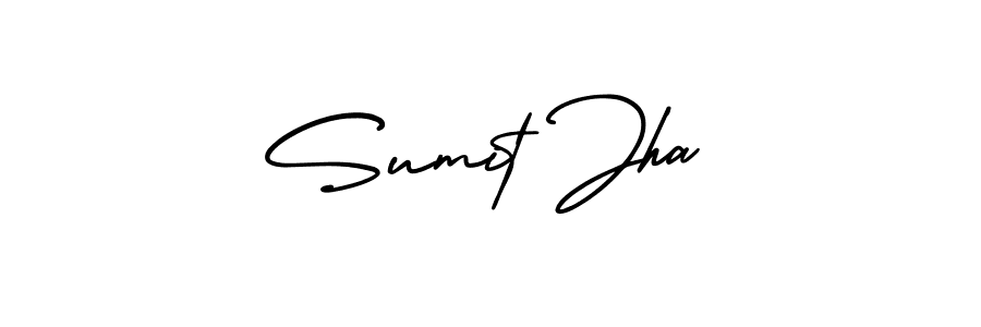 Use a signature maker to create a handwritten signature online. With this signature software, you can design (AmerikaSignatureDemo-Regular) your own signature for name Sumit Jha. Sumit Jha signature style 3 images and pictures png