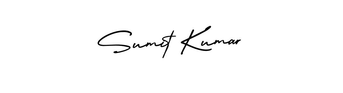 How to make Sumit Kumar name signature. Use AmerikaSignatureDemo-Regular style for creating short signs online. This is the latest handwritten sign. Sumit Kumar signature style 3 images and pictures png