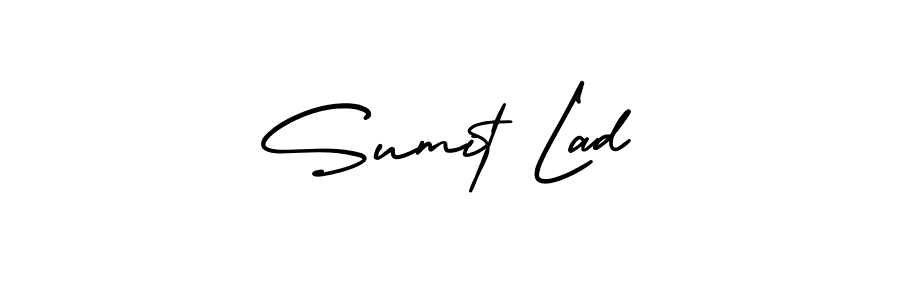 Sumit Lad stylish signature style. Best Handwritten Sign (AmerikaSignatureDemo-Regular) for my name. Handwritten Signature Collection Ideas for my name Sumit Lad. Sumit Lad signature style 3 images and pictures png