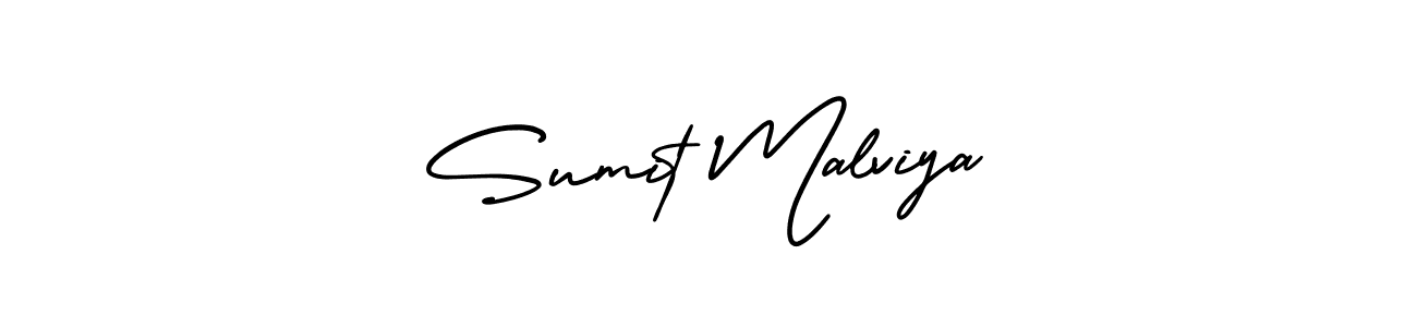 This is the best signature style for the Sumit Malviya name. Also you like these signature font (AmerikaSignatureDemo-Regular). Mix name signature. Sumit Malviya signature style 3 images and pictures png