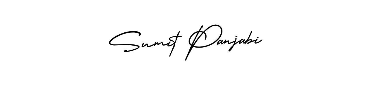 How to make Sumit Panjabi signature? AmerikaSignatureDemo-Regular is a professional autograph style. Create handwritten signature for Sumit Panjabi name. Sumit Panjabi signature style 3 images and pictures png