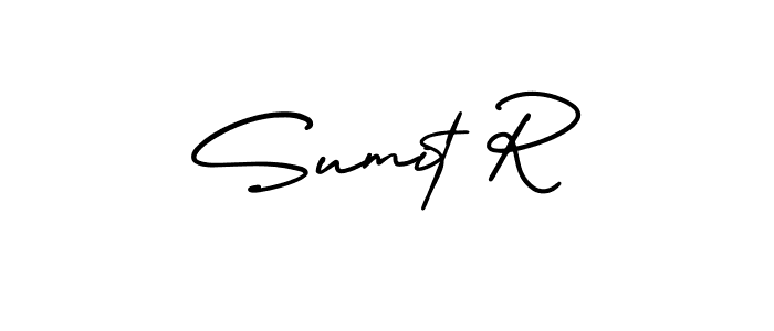 This is the best signature style for the Sumit R name. Also you like these signature font (AmerikaSignatureDemo-Regular). Mix name signature. Sumit R signature style 3 images and pictures png