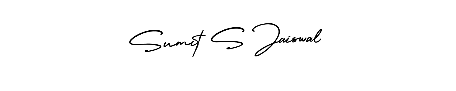 The best way (AmerikaSignatureDemo-Regular) to make a short signature is to pick only two or three words in your name. The name Sumit S Jaiswal include a total of six letters. For converting this name. Sumit S Jaiswal signature style 3 images and pictures png