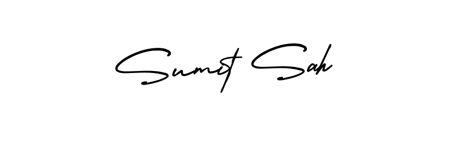 How to Draw Sumit Sah signature style? AmerikaSignatureDemo-Regular is a latest design signature styles for name Sumit Sah. Sumit Sah signature style 3 images and pictures png