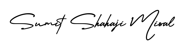 Stand out with a creative autograph for Sumit Shahaji Misal. The AmerikaSignatureDemo-Regular styling blends modern aesthetics with classic signature flourishes. Sumit Shahaji Misal signature style 3 images and pictures png