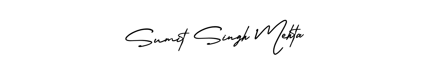 Sumit Singh Mehta stylish signature style. Best Handwritten Sign (AmerikaSignatureDemo-Regular) for my name. Handwritten Signature Collection Ideas for my name Sumit Singh Mehta. Sumit Singh Mehta signature style 3 images and pictures png