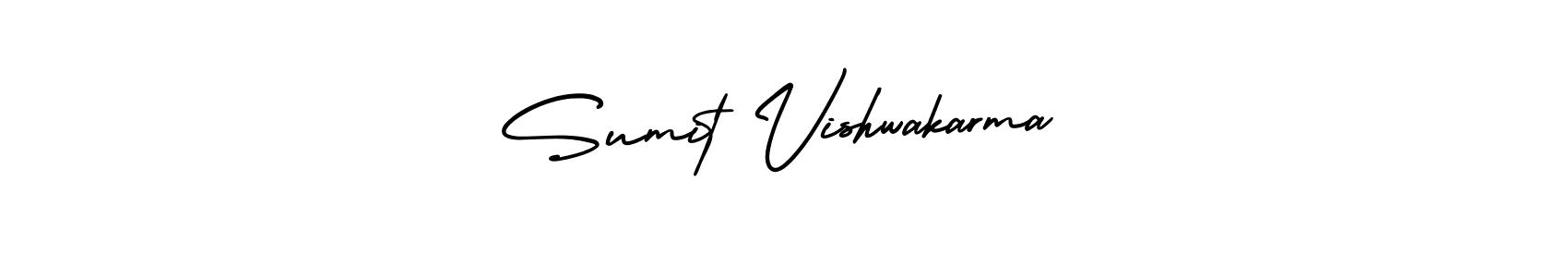 Use a signature maker to create a handwritten signature online. With this signature software, you can design (AmerikaSignatureDemo-Regular) your own signature for name Sumit Vishwakarma. Sumit Vishwakarma signature style 3 images and pictures png