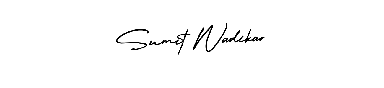 How to make Sumit Wadikar name signature. Use AmerikaSignatureDemo-Regular style for creating short signs online. This is the latest handwritten sign. Sumit Wadikar signature style 3 images and pictures png