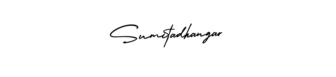 AmerikaSignatureDemo-Regular is a professional signature style that is perfect for those who want to add a touch of class to their signature. It is also a great choice for those who want to make their signature more unique. Get Sumitadhangar name to fancy signature for free. Sumitadhangar signature style 3 images and pictures png