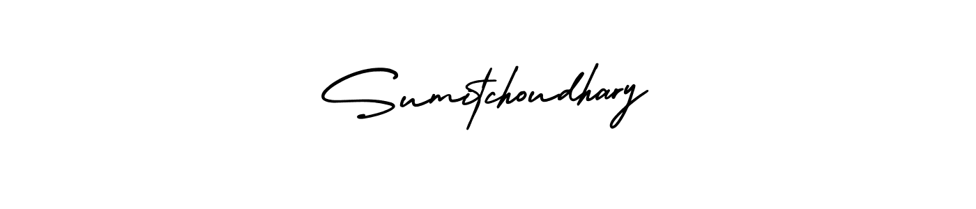 How to Draw Sumitchoudhary signature style? AmerikaSignatureDemo-Regular is a latest design signature styles for name Sumitchoudhary. Sumitchoudhary signature style 3 images and pictures png