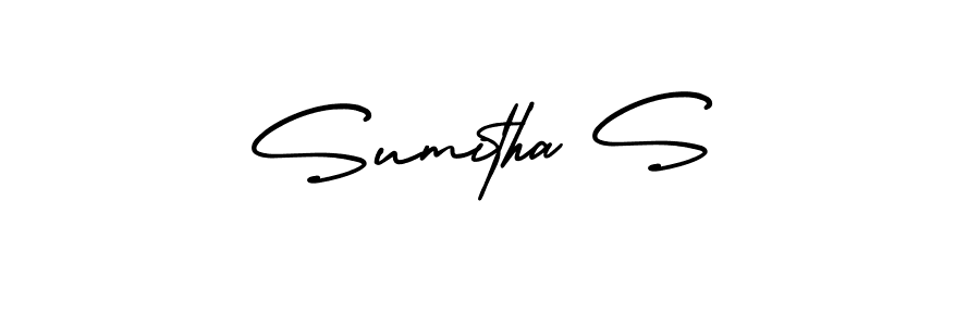 Create a beautiful signature design for name Sumitha S. With this signature (AmerikaSignatureDemo-Regular) fonts, you can make a handwritten signature for free. Sumitha S signature style 3 images and pictures png