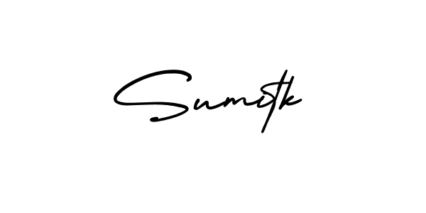 AmerikaSignatureDemo-Regular is a professional signature style that is perfect for those who want to add a touch of class to their signature. It is also a great choice for those who want to make their signature more unique. Get Sumitk name to fancy signature for free. Sumitk signature style 3 images and pictures png