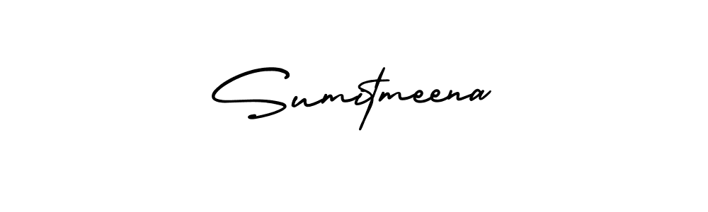 Design your own signature with our free online signature maker. With this signature software, you can create a handwritten (AmerikaSignatureDemo-Regular) signature for name Sumitmeena. Sumitmeena signature style 3 images and pictures png