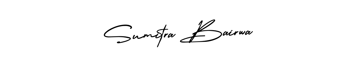 Sumitra Bairwa stylish signature style. Best Handwritten Sign (AmerikaSignatureDemo-Regular) for my name. Handwritten Signature Collection Ideas for my name Sumitra Bairwa. Sumitra Bairwa signature style 3 images and pictures png