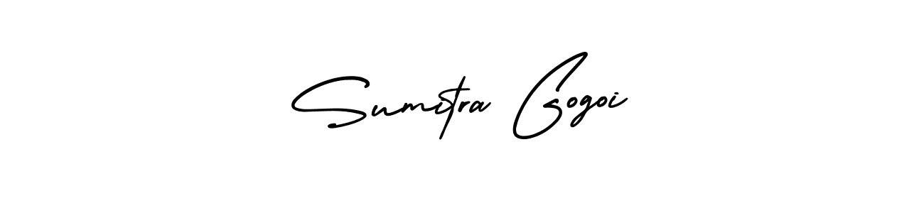 Make a short Sumitra Gogoi signature style. Manage your documents anywhere anytime using AmerikaSignatureDemo-Regular. Create and add eSignatures, submit forms, share and send files easily. Sumitra Gogoi signature style 3 images and pictures png