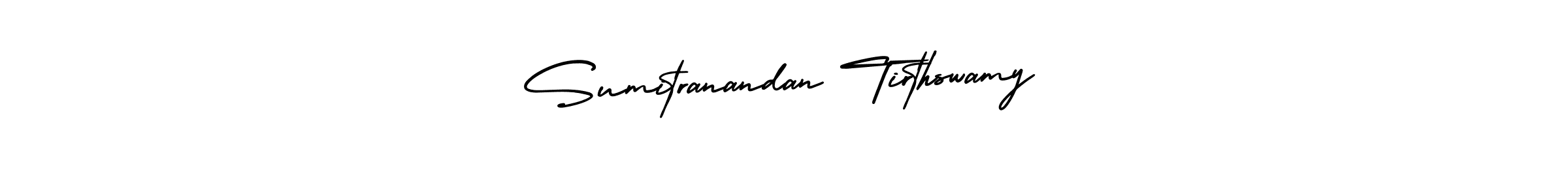 Make a short Sumitranandan Tirthswamy signature style. Manage your documents anywhere anytime using AmerikaSignatureDemo-Regular. Create and add eSignatures, submit forms, share and send files easily. Sumitranandan Tirthswamy signature style 3 images and pictures png