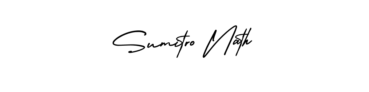 Use a signature maker to create a handwritten signature online. With this signature software, you can design (AmerikaSignatureDemo-Regular) your own signature for name Sumitro Nath. Sumitro Nath signature style 3 images and pictures png