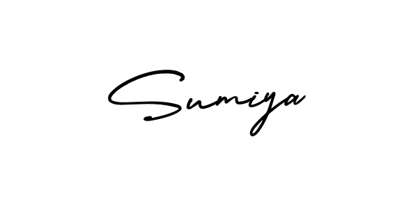 How to make Sumiya name signature. Use AmerikaSignatureDemo-Regular style for creating short signs online. This is the latest handwritten sign. Sumiya signature style 3 images and pictures png