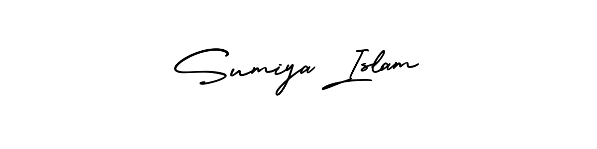 How to make Sumiya Islam signature? AmerikaSignatureDemo-Regular is a professional autograph style. Create handwritten signature for Sumiya Islam name. Sumiya Islam signature style 3 images and pictures png