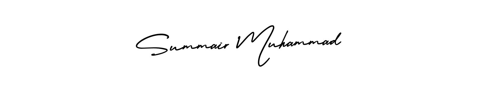 How to Draw Summair Muhammad signature style? AmerikaSignatureDemo-Regular is a latest design signature styles for name Summair Muhammad. Summair Muhammad signature style 3 images and pictures png