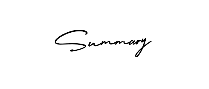 It looks lik you need a new signature style for name Summary. Design unique handwritten (AmerikaSignatureDemo-Regular) signature with our free signature maker in just a few clicks. Summary signature style 3 images and pictures png