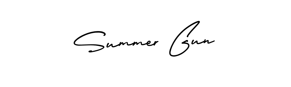 Make a beautiful signature design for name Summer Gun. With this signature (AmerikaSignatureDemo-Regular) style, you can create a handwritten signature for free. Summer Gun signature style 3 images and pictures png