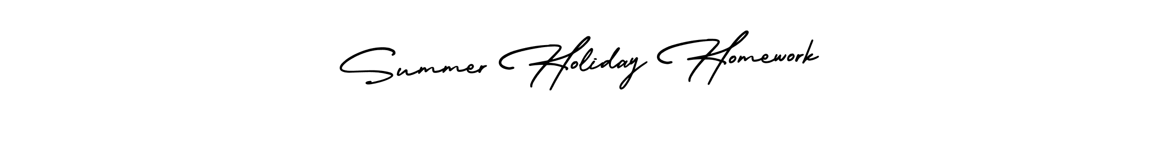 Also we have Summer Holiday Homework name is the best signature style. Create professional handwritten signature collection using AmerikaSignatureDemo-Regular autograph style. Summer Holiday Homework signature style 3 images and pictures png