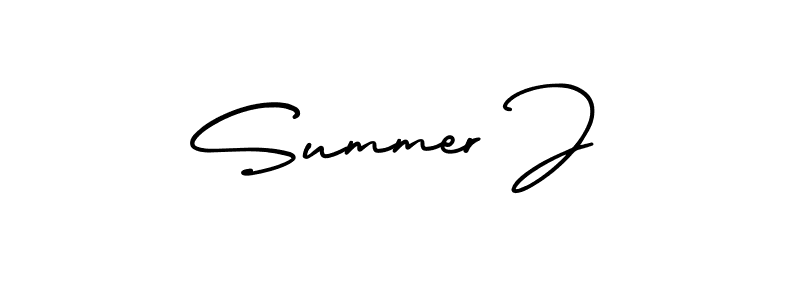 How to make Summer J signature? AmerikaSignatureDemo-Regular is a professional autograph style. Create handwritten signature for Summer J name. Summer J signature style 3 images and pictures png