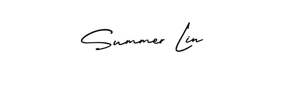 This is the best signature style for the Summer Lin name. Also you like these signature font (AmerikaSignatureDemo-Regular). Mix name signature. Summer Lin signature style 3 images and pictures png