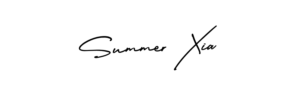 Make a beautiful signature design for name Summer Xia. With this signature (AmerikaSignatureDemo-Regular) style, you can create a handwritten signature for free. Summer Xia signature style 3 images and pictures png