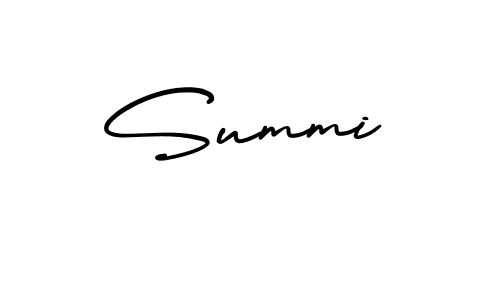 How to make Summi name signature. Use AmerikaSignatureDemo-Regular style for creating short signs online. This is the latest handwritten sign. Summi signature style 3 images and pictures png