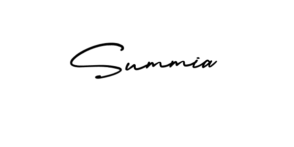 Summia stylish signature style. Best Handwritten Sign (AmerikaSignatureDemo-Regular) for my name. Handwritten Signature Collection Ideas for my name Summia. Summia signature style 3 images and pictures png