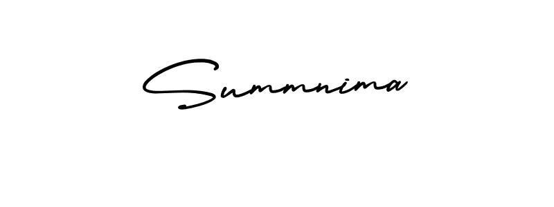 AmerikaSignatureDemo-Regular is a professional signature style that is perfect for those who want to add a touch of class to their signature. It is also a great choice for those who want to make their signature more unique. Get Summnima name to fancy signature for free. Summnima signature style 3 images and pictures png