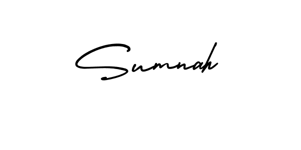 Create a beautiful signature design for name Sumnah. With this signature (AmerikaSignatureDemo-Regular) fonts, you can make a handwritten signature for free. Sumnah signature style 3 images and pictures png