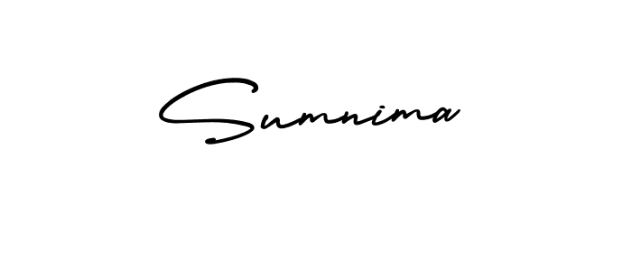 Make a beautiful signature design for name Sumnima. With this signature (AmerikaSignatureDemo-Regular) style, you can create a handwritten signature for free. Sumnima signature style 3 images and pictures png