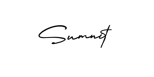 Design your own signature with our free online signature maker. With this signature software, you can create a handwritten (AmerikaSignatureDemo-Regular) signature for name Sumnit. Sumnit signature style 3 images and pictures png
