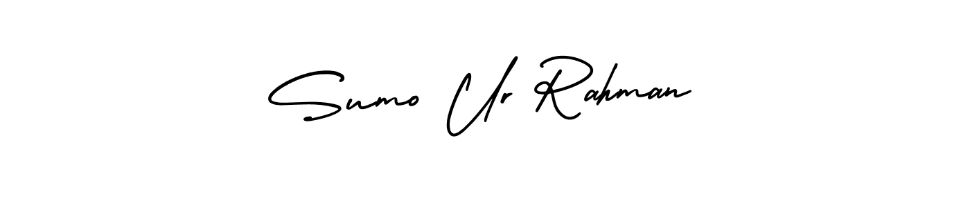 How to make Sumo Ur Rahman name signature. Use AmerikaSignatureDemo-Regular style for creating short signs online. This is the latest handwritten sign. Sumo Ur Rahman signature style 3 images and pictures png