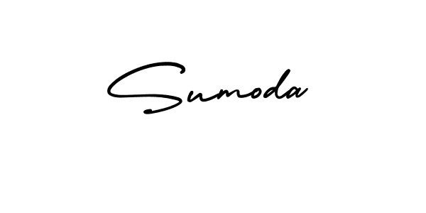 Design your own signature with our free online signature maker. With this signature software, you can create a handwritten (AmerikaSignatureDemo-Regular) signature for name Sumoda. Sumoda signature style 3 images and pictures png