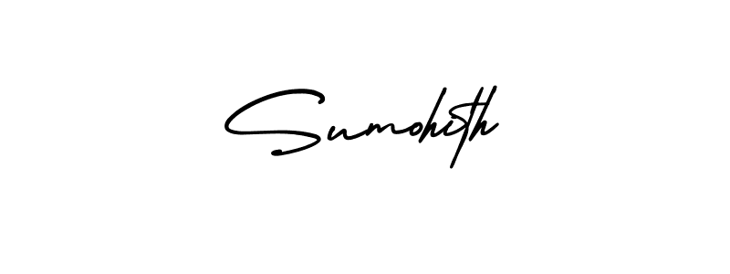 Sumohith stylish signature style. Best Handwritten Sign (AmerikaSignatureDemo-Regular) for my name. Handwritten Signature Collection Ideas for my name Sumohith. Sumohith signature style 3 images and pictures png