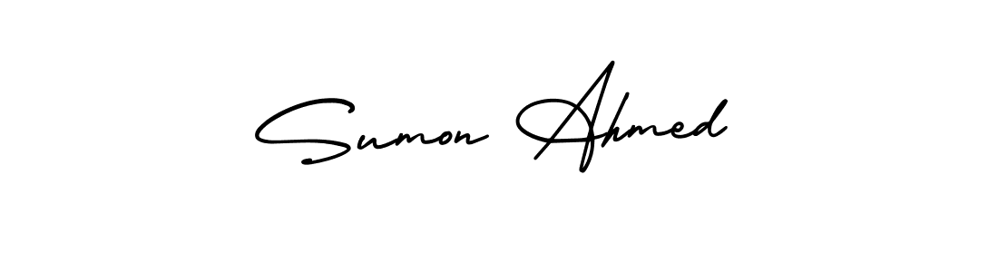 It looks lik you need a new signature style for name Sumon Ahmed. Design unique handwritten (AmerikaSignatureDemo-Regular) signature with our free signature maker in just a few clicks. Sumon Ahmed signature style 3 images and pictures png