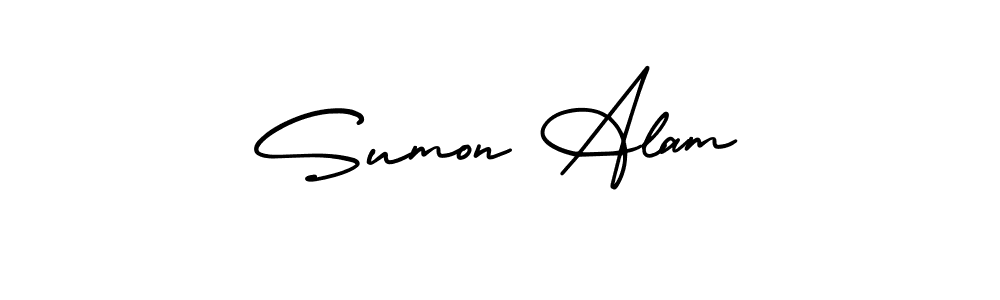 This is the best signature style for the Sumon Alam name. Also you like these signature font (AmerikaSignatureDemo-Regular). Mix name signature. Sumon Alam signature style 3 images and pictures png