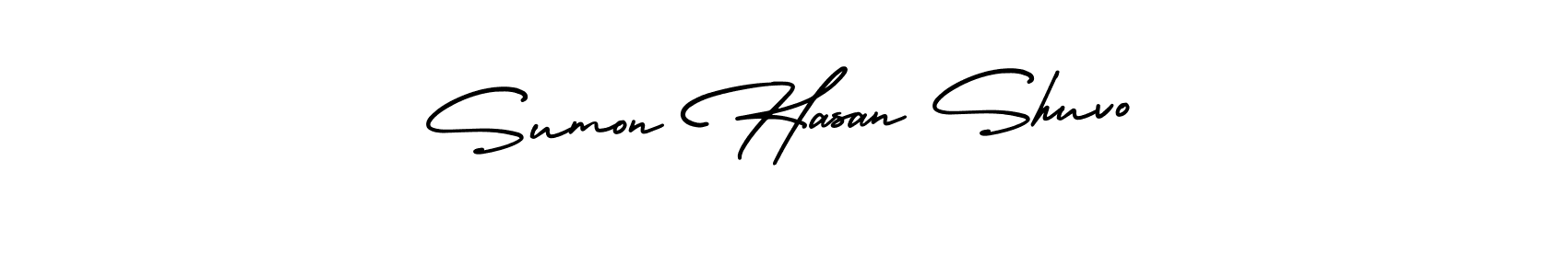 Create a beautiful signature design for name Sumon Hasan Shuvo. With this signature (AmerikaSignatureDemo-Regular) fonts, you can make a handwritten signature for free. Sumon Hasan Shuvo signature style 3 images and pictures png