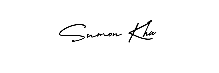 Similarly AmerikaSignatureDemo-Regular is the best handwritten signature design. Signature creator online .You can use it as an online autograph creator for name Sumon Kha. Sumon Kha signature style 3 images and pictures png