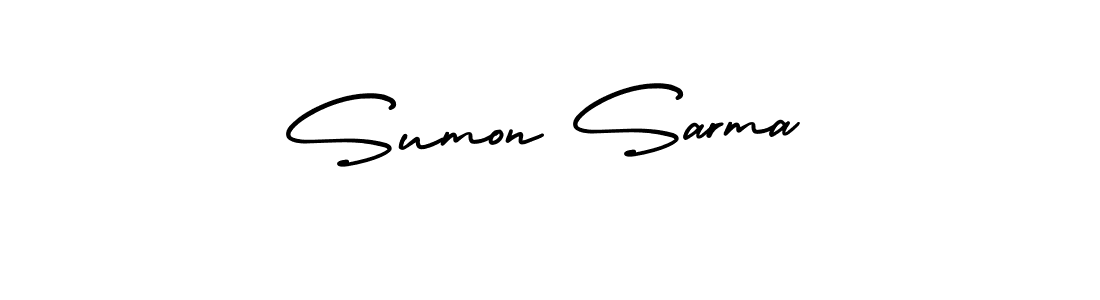 Sumon Sarma stylish signature style. Best Handwritten Sign (AmerikaSignatureDemo-Regular) for my name. Handwritten Signature Collection Ideas for my name Sumon Sarma. Sumon Sarma signature style 3 images and pictures png