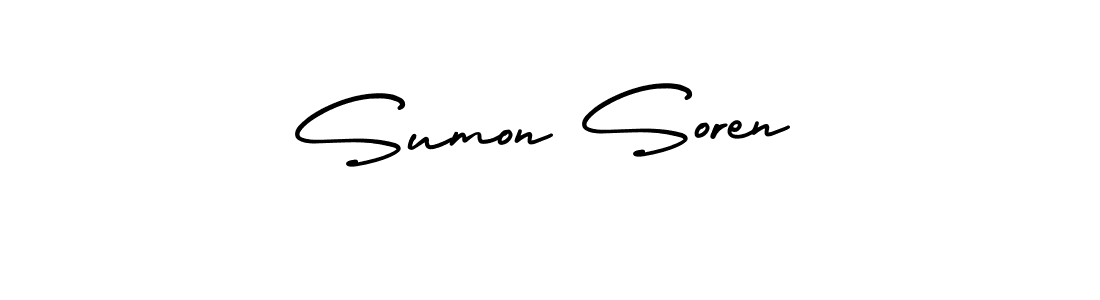Similarly AmerikaSignatureDemo-Regular is the best handwritten signature design. Signature creator online .You can use it as an online autograph creator for name Sumon Soren. Sumon Soren signature style 3 images and pictures png