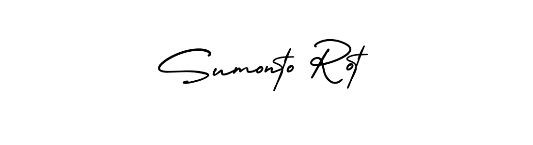 Use a signature maker to create a handwritten signature online. With this signature software, you can design (AmerikaSignatureDemo-Regular) your own signature for name Sumonto Rot. Sumonto Rot signature style 3 images and pictures png