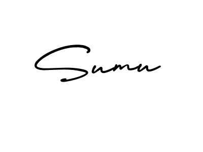You should practise on your own different ways (AmerikaSignatureDemo-Regular) to write your name (Sumu) in signature. don't let someone else do it for you. Sumu signature style 3 images and pictures png