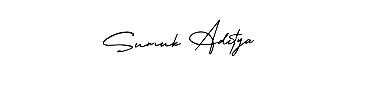 Make a beautiful signature design for name Sumuk Aditya . With this signature (AmerikaSignatureDemo-Regular) style, you can create a handwritten signature for free. Sumuk Aditya  signature style 3 images and pictures png