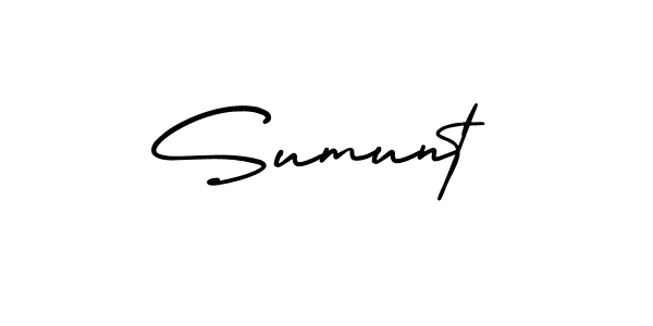 You should practise on your own different ways (AmerikaSignatureDemo-Regular) to write your name (Sumunt) in signature. don't let someone else do it for you. Sumunt signature style 3 images and pictures png